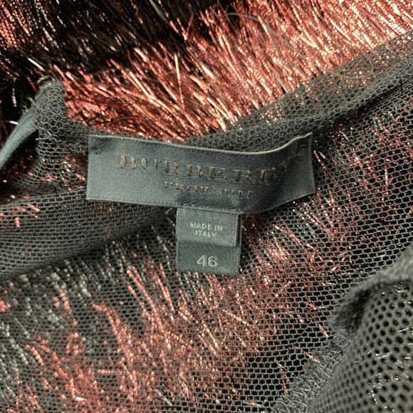 F/W 12 Size 10 Black & Pink Nylon / Polyester Tinsel Illusion Eyelash Dress - Picture 6 of 6